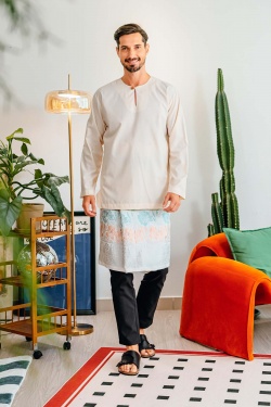 TUSCA MEN | Leon Long Sleeves Classic Kurta in Cream